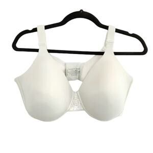 Vanity Fair Womens 40DD Push Up Underwire Bra White Adjustable Straps